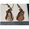 Image 5 : Pair of copper earrings - 1 wolf set & dolphin set - like new