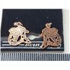 Image 6 : Pair of copper earrings - 1 wolf set & dolphin set - like new