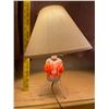 Image 4 : Vintage, hairpin leg, lamp with plastic, floral detailing