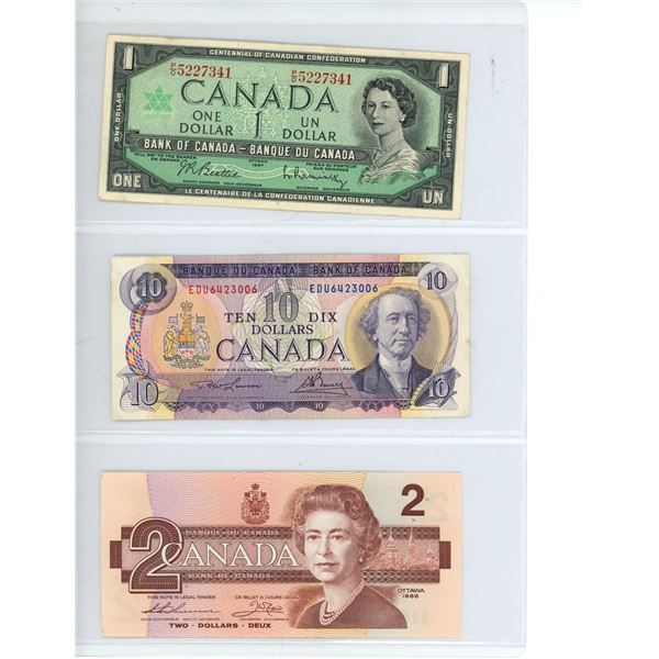 Canadian Banknotes Examples sheet of Canadian bank notes - Schmalz Auctions