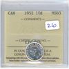 Image 1 : 1952 Canadian ten cent ICCS graded MS-63