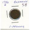 Image 1 : 1950 Germany 1 Pfennig