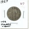 Image 1 : 1927 USA standing liberty 25 cents coin