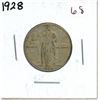 Image 1 : 1928 USA standing liberty 25 cents coin