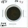 Image 1 : 1871 PEI one cent coin