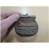 Image 2 : old brown leather change purse