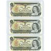 Image 1 : 3 sequential 1973 Bank of Canada One Dollar Notes BAC5343197-BAC5343199