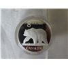 Image 1 : 2004 GRIZZLY BEAR $ 8.00 COIN & STAMP IN WOODEN BOX