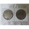 Image 2 : Lot of 2 US Silver Dollars 1 1923 Liberty 1 1974D Eisenhower