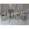 Image 1 : Lot of 4 Glass Beer Mugs