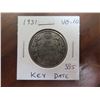 Image 1 : 1931 Silver 50 Cents. Key Date. Mintage of 57,581. VG-10.