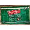 Image 1 : One Saskatchewan Roughriders Pilsner Flag. Approx 5’ X 3’. Different look on each side.