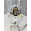 Image 3 : #2 Clear glass coal oil lamp - 19.5"H w/ chimney