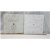 Image 2 : 2 Original 15" square advertising clock faces - vintage