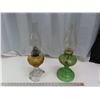 Image 6 : two coal oil lamps with globes