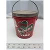 Image 1 : Red burns shamrock pure lard tin can with lid