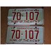 Image 1 : 1973 Passenger License Plate 70-107