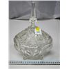 Image 1 : Pinwheel crystal, footed candy dish, w/ lid
