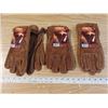 Image 1 : 3 pairs of large SZ leahter work gloves- new