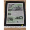 Image 1 : 1940 vintage farming AD. Case farm equipments poster with frame 12.5"x15.5"