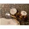 Image 3 : Gold Finished Ceramic Tea Pot And Matching Sugar and Cream Jars