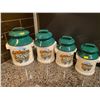 Image 1 : Set Of 4 Vintage Ceramic Kitchen Canisters