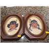 Image 1 : Set Of Native Sisters Framed Embroidery  7.5 x 9.5