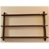 Image 1 : Vintage Dark Wood Wall Mounted Shelves 41w x 2d x 26T