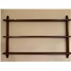 Image 2 : Vintage Dark Wood Wall Mounted Shelves 41w x 2d x 26T