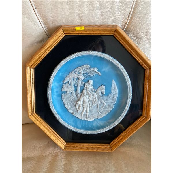 Set Of Framed Bradex  Collectable Plates No:1619A  And No:2822B 14 x 14