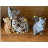Image 1 : Plastic Cat 10T And Wooden Squirrel Statues 8T