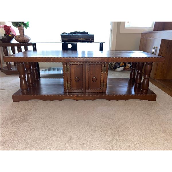 Wooden Coffee Table With Drawers 53L x 21W x 17T