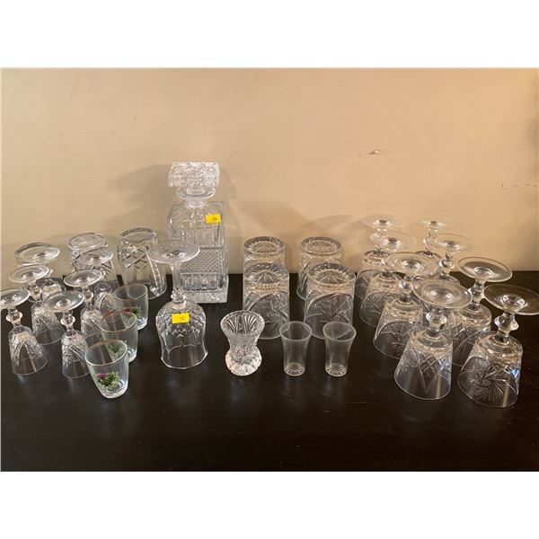 Large Assortment Of Crystal Dishware