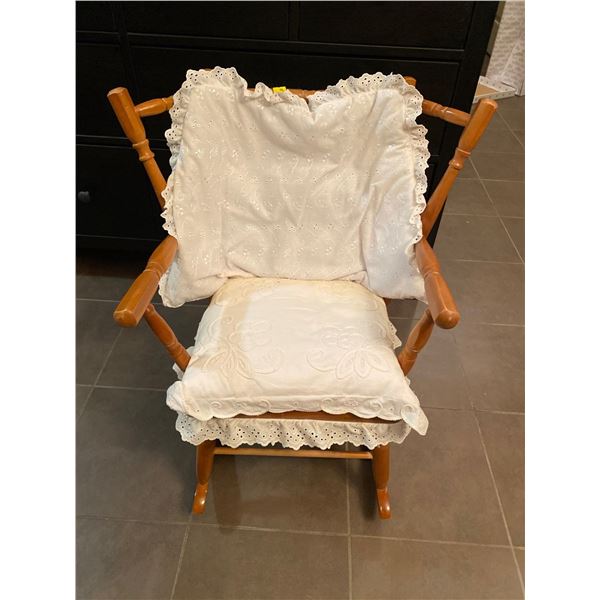 Miniature Wooden Rocking Chair 24L x 16W x 26T