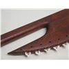 Image 3 : Koa Wood Replica of Historic Weapon w/ Shark Teeth Tied into Edges 33"L