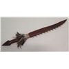 Image 1 : Koa Wood Replica of Historic Weapon w/ Shark Teeth Tied into Edges 26"L