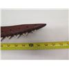 Image 8 : Koa Wood Replica of Historic Weapon w/ Shark Teeth Tied into Edges 26"L