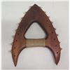 Image 1 : Koa Wood Replica of Historic Weapon w/ Shark Teeth Tied into Edges 10.5"L