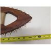 Image 8 : Koa Wood Replica of Historic Weapon w/ Shark Teeth Tied into Edges 10.5"L