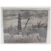 Image 2 : Ruins of the Hekau on Oahu 1873 Engraving, Framed, 11"x9"