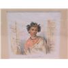 Image 2 : Woman of Sandwich Islands 1841 Engraving, Framed, 11"x9"