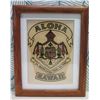 Image 1 : Aloha Hawaii 1930's Water Decal, Framed, 10"x13"