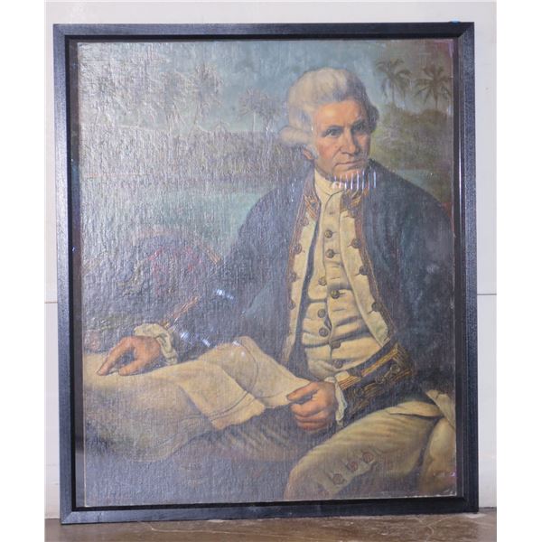 Captain Cook Oil Painting Signed by Artist, Framed, 23 x27 