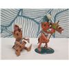 Image 1 : Qty 2 Ceramic 1940's Menehune Figures