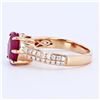Image 2 : 3.54 ctw Ruby and 0.29 ctw Diamond 14K Rose Gold Ring