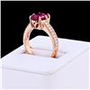 Image 3 : 3.54 ctw Ruby and 0.29 ctw Diamond 14K Rose Gold Ring