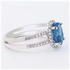 Image 3 : 1.72 ctw Aquamarine and 0.33 ctw Diamond 18K White Gold Ring
