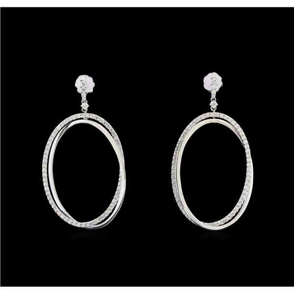 14KT White Gold 1.16 ctw Diamond Earrings