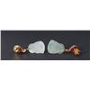Image 3 : 18K Yellow Gold Ice Jadeite, Ruby & Diamond Earrings by Carlo Rici
