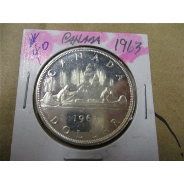 1963 CANADA SILVER DOLLAR